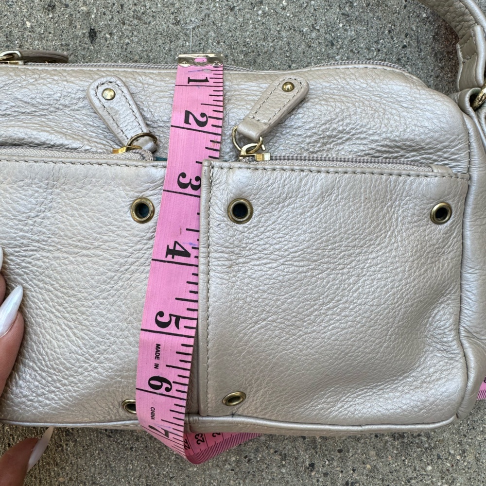 Multiple Pocket Silver Mini Bag - image 6